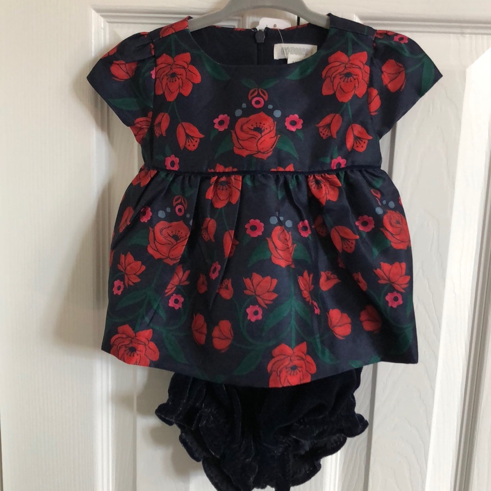 Gymboree baby dress and diaper cover